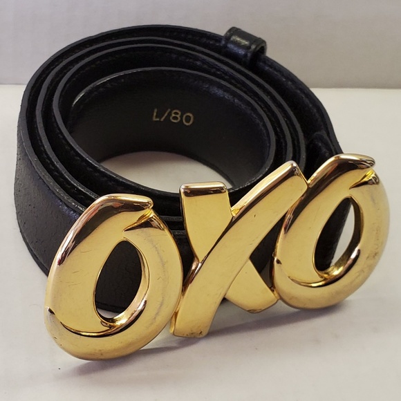 Paloma Picasso OXO Signature Black Leather Belt main image 8